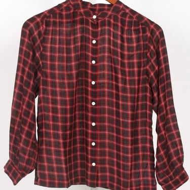 Breena Top - Red Countryside Plaid