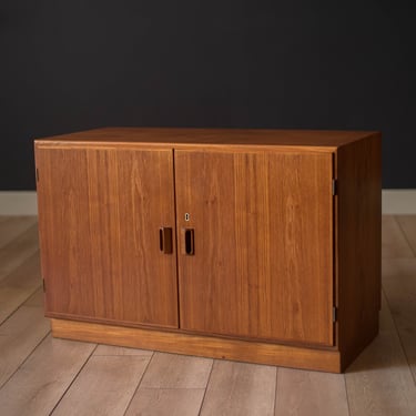 Vintage Danish Teak Locking Storage Cabinet Credenza by Børge Mogensen 