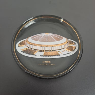 Vintage Houston Astrodome Glass Tray 