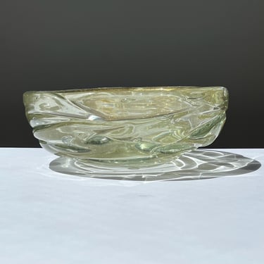 Rare Archimede Seguso bullicante handblown glass bowl 