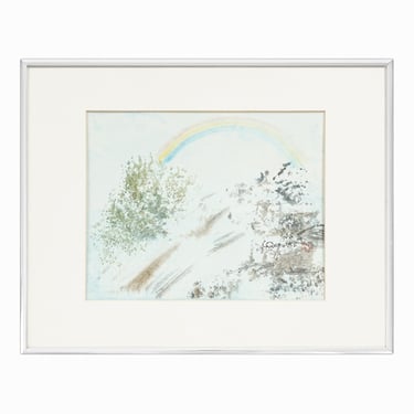 Victor Ing Watercolor Painting on Paper Vintage Landscape 
