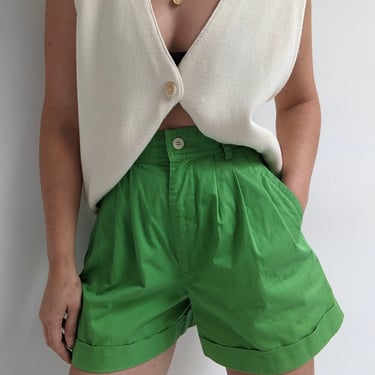 90s Esprit Lime Pleated Shorts