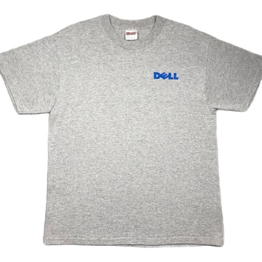Vintage 90s Dell Computers Made in USA Promotional Tech Company Graphic T-Shirt Size Large 