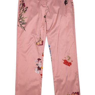 Pinko - Pink Floral Dress Pants Sz 2