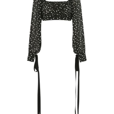 Saint Laurent Women Printed Silk Top