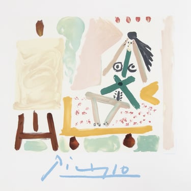 Le Modele Dans L'Atelier by Pablo Picasso, Marina Picasso Estate Lithograph Poster 