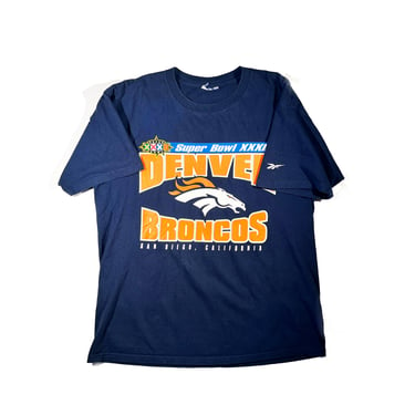 Denver BRONCOS Vintage 1970s 80s T-shirt Blue & Orange Vintage 