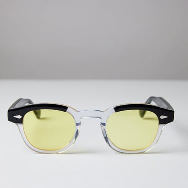 Small - New York Eye_rish, Causeway. Two-tone, Black/Crystal Frame with Yellow Lenses 