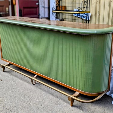 Vintage 1970s Green Vinyl Bar