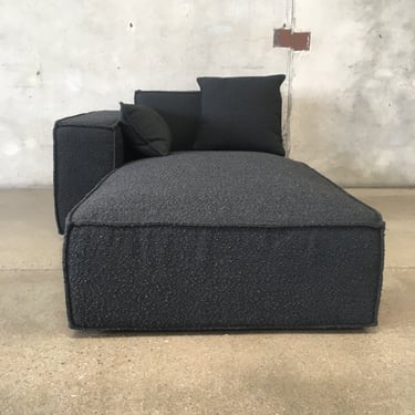 Rove Concepts "Porter" Chaise Lounge w/ Black Boucle Upholstery