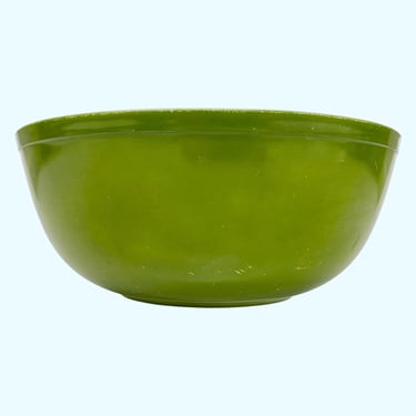 Vintage Pyrex Mixing Bowl Retro 1960s Mid Century Modern + Size 4 Qt + 404 + Reverse Primary Color + Verde/Avocado Green + Ceramic + Kitchen 
