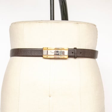 1980s Pierre Cardin Belt Designer Leather Logo 