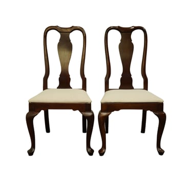 Set of 2 ETHAN ALLEN Georgian Court Solid Cherry Traditional Style Dining Side Chairs 11-6211 