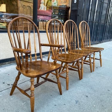 Cook Out | Set of Four Oak Windsor Chairs 