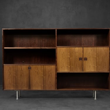 Vintage Mid-Century Scandinavian Modern Rosewood Highboard with Bar by Æ. Jensen & T. Mølholm for Herning, 1960s 