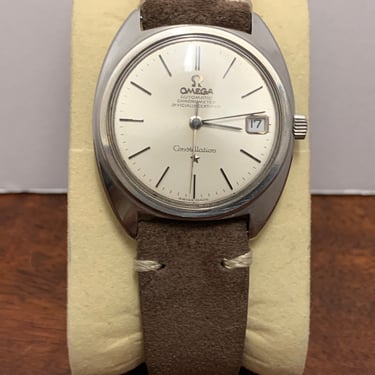 1960s Omega Constellation Automatic Stainless Steel Watch with Omega Clasp 