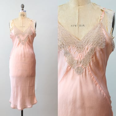 1930s LADY ESTER deadstock slip dress nightgown | new winter 
