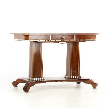 Pedestal Table with Inlay - mcm 