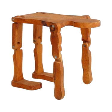 Wood Articulating Figural Table, 1980s 