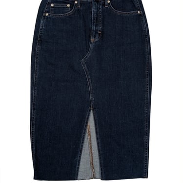 Veronica Beard - Dark Wash Blue Denim Slit Front Skirt Sz 4