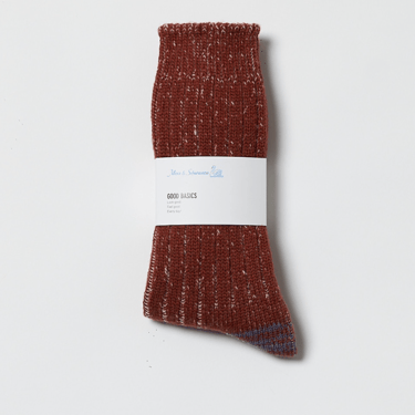 Merz b. Schwanen Merino Wool Socks, Chestnut/Nature