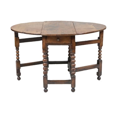 William & Mary Oak Gate Leg Table