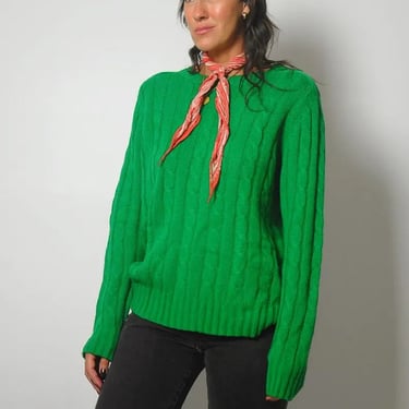 Kelly Green Cableknit sweater