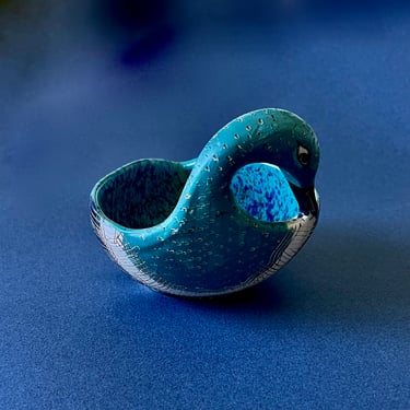 Vintage MidCentury Modern Bird Ceramic (Swan) Design By Aldo Londi with Raymor - Italy 