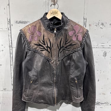 BIKER ESSENTIAL Vintage 80s/90s Black Leather Jacket | 1980s