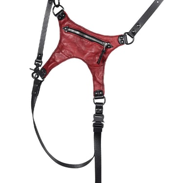 Finn Red Leather Harness Pouch