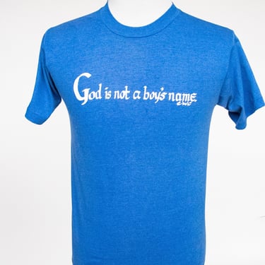 1990s Tee God Is Not A Boy T-Shirt M 