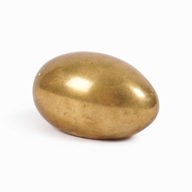 Carl Auböck Style Brass Egg Modernist Sculpture 