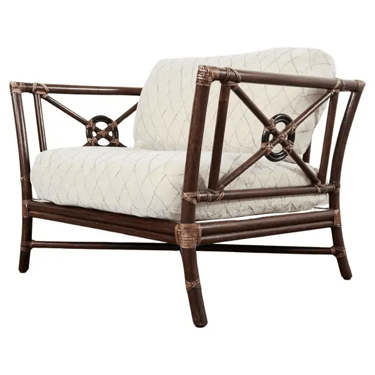 McGuire Organic Modern Rattan Target Design Lounge Chair