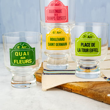 Les Rues de Paris Stacking Glasses - Set of 4