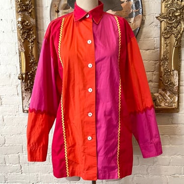1990's | Todd Oldham | Color Block Button Down 