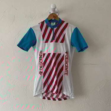 Vintage Red White & Blue Descente Cycling Jersey M