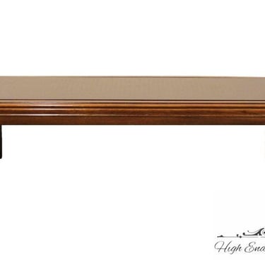 ALTAVISTA LANE Solid Walnut Rustic Traditional 55x" Accent Coffee Table w. Glass Top 1278 