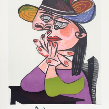 Buste de Femme Assise - Les Mains Sous le Menton by Pablo Picasso, Marina Picasso Estate Poster 