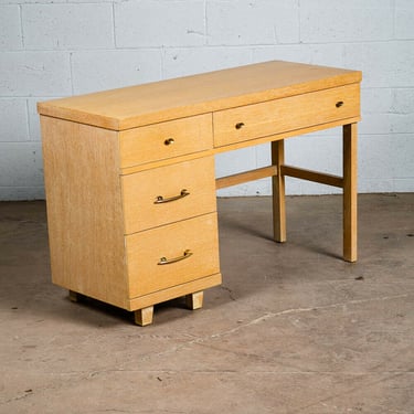 Mid Century Modern Desk Blonde Morris of California Architectural Drawers Office