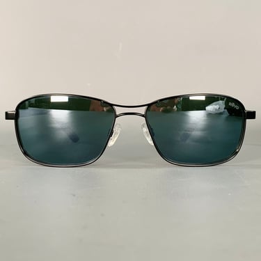 REVO Clive Black Acetate Metal Navigator Polarized Sunglasses