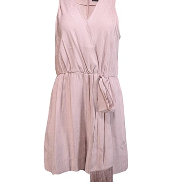 BCBG Max Azria - Muted Pink textured Sleeveless Romper Sz 8