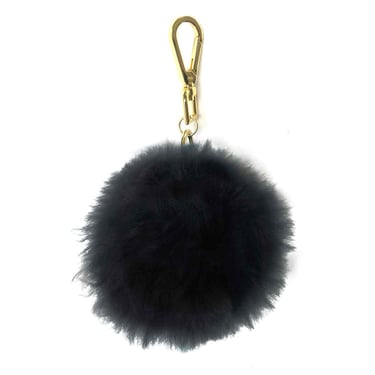 Keychain Pom Pom in Black