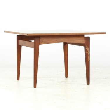 Jens Risom Mid Century Walnut Side Coffee Table - mcm 