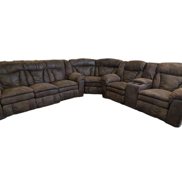 Brown C-Shaped Sectional