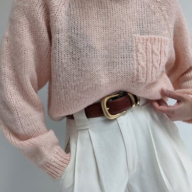 Vintage Blush Pocket Knit Sweater