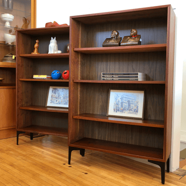Mid-century Walnut Bookcases 