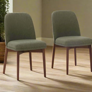 Set of 4 Burrow Alto Dining Chairs Moss Green FFW258-424