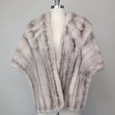 1950's Mink Stole / Silver Mink Stole / Vintage Mink Stole / Sapphire Silver Mink / One Size Fits Most 