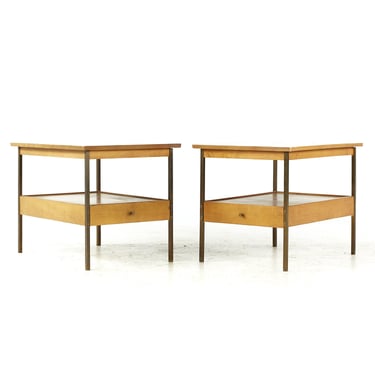 Milo Baughman for Murray Mid Century Side End Tables - Pair - mcm 