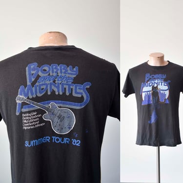 Vintage Bobby and the Midnites Tshirt / Vintage Bobby and The Midnites Tour tee 1982 / Bobby Weir Grateful Dead Original Band Tee 